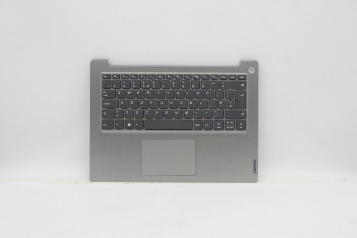 Carcasa superioara cu tastatura palmrest Laptop, Lenovo, IdeaPad 3-14IML05 Type 81WA, 5CB1C05010, AM1JU000300, AP22C000630, Platinum Grey, layout UK