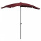 Umbrela de gradina cu stalp, rosu bordo, 200x130 cm GartenMobel Dekor