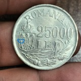 25000 LEI 1946 ARGINT LINIUTA LA SPADA DIN SCUT RARA