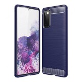 Husa carbon pentru samsung galaxy s20 4g / s20 5g, tech protects, blue