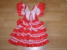 costum carnaval serbare rochie dans flamenco pentru copii de 1-2 ani foto
