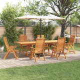 vidaXL Set de masă pentru grădină 7 pcs Maro Lemn Solid de Acacia 3375724