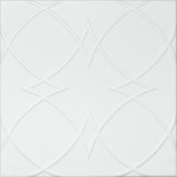 Tavan fals decorativ, polistiren extrudat, VTM 0852, modern, alb, 50 x 50 x 0.35 cm