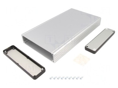 Carcasă aluminiu gri 125x220x30mm foto