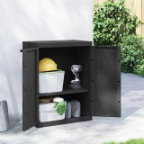 VidaXL Dulap depozitare de exterior, negru, 65x37x85 cm, PP