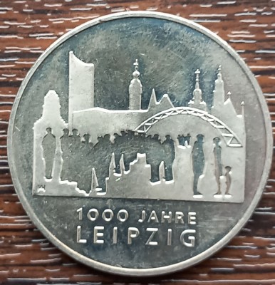 (M2269) MONEDA GERMANIA - 10 EURO 2015, LIT. F, ANIVERSARE - 1000 ANI LEIPZIG foto