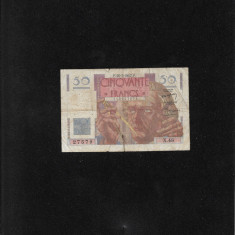 Franta 50 franci francs 1947 seria27579 uzata