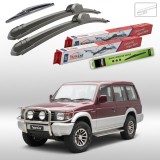 Cumpara ieftin Ștergătoare Mitsubishi Pajero II (V2_W, V3_W, V4_W) 1990-2000 | Set Față și Spate Flat &ndash; TeamCar&reg;