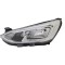 Far FORD FOCUS, 04.2018-, TYC, fata, partea stanga, cu &amp;#39;lumina de zi&amp;#39; tip LED;tip bec H1+H7+PY21W; electric; argintiu; fara modul lumini de z