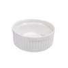 Bol Sos Portelan Alb Reliefat, Diametru 7cm, 60ml - Ideal pentru Masa, Servire Sosuri si Dip-uri