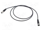 Cablu HARTING 5 pini PUR 1,5m pentru senzori și automatizări cu conector M12