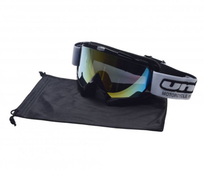 Ochelari motocross/atv/enduro Unit, culoare rama negru, lentila fumurie aurie Cod Produs: MX_NEW AB361018BB