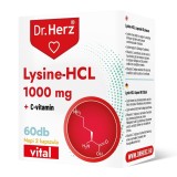Capsule Lysine HCL 1000 mg + vitamina C Dr Herz 60 buc
