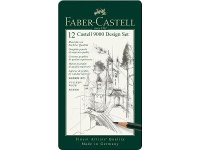 Creion grafit hexagonal Design Castell 9000 Faber-Castell 12 buc/set foto