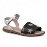Sandale fete BIBI Classic Stelute Argintii Metalizat 30 EU, Argintiu, BIBI Shoes