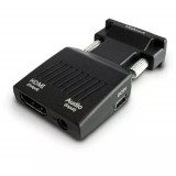 Adaptor convertor Savio CL145, VGA la HDMI, jack 3.5mm