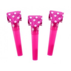 Set 10 trompete din hartie pentru petrecere culoare roz
