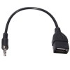 Cablu OTG Audio Jack 3.5mm la USB Mama, 20cm, Adaptor Auxiliar Boxa Auto, Stick USB