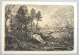 Peter Paul Rubens. &quot;Capcana pentru pasari&quot; gravura veche