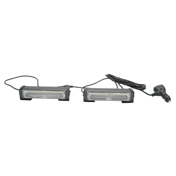 Set 2 lampi LED stroboscopice 12V, 18W, 5 culori, carcasa aluminiu 165x42x42mm