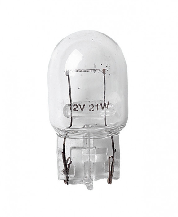 Bec 12V - W21W - 21W Frana semnaliz ceata soclu sticla W3x16d 2buc Lampa Garage AutoRide