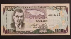 Jamaica 100 Dolari 2010 UNC foto
