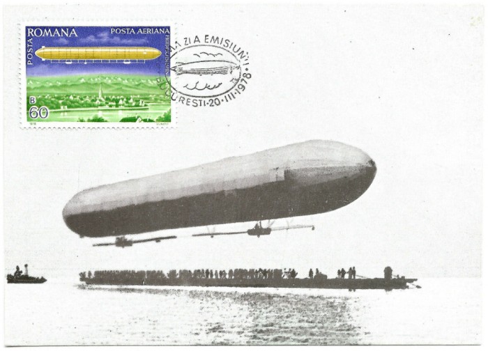 CP ROMANIA Zeppelin LZ 1 1978 BUCURESTI PRIMA ZI A EMISIUNII