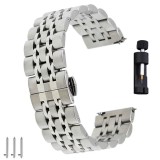 Curea otel inoxidabil, compatibila Huawei Watch GT 3 42mm, VD Very Dream&reg;, telescoape QR, Silver