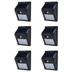 Pachet 6 Lampi cu LED incarcare solara si senzor de miscare 30 LEDURI