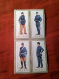Bloc Chile 1981 - cu seria Uniforme Militare , 4 valori