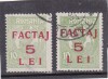 ROMANIA 1928 SUPRATIPAR FACTAJ 5 LEI STAMPILAT EROARE SUPRATIPAR DEPLASAT!, Istorie, Nestampilat