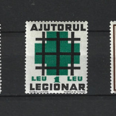 ROMANIA 1940 - AJUTORUL LEGIONAR, SERIE, MNH - LP 142