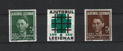 ROMANIA 1940 - AJUTORUL LEGIONAR, SERIE, MNH - LP 142 foto