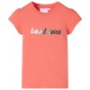 Tricou de copii, m&acirc;neci tip șapcă, corai, 128, vidaXL