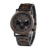 Ceas barbatesc Bobo Bird Quartz Analog Business Din lemn Maro