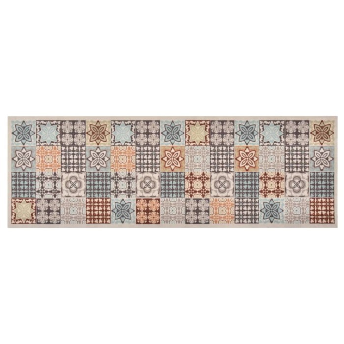 Covoras de bucatarie lavabil, 45x150 cm, model mozaic