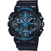Ceas Sport Casio G-SHOCK GA-100 Black&amp;BLUE-NOU ! NEGRU MAT CRONOGRAF ACTIV !, Analog &amp; digital, Alarma