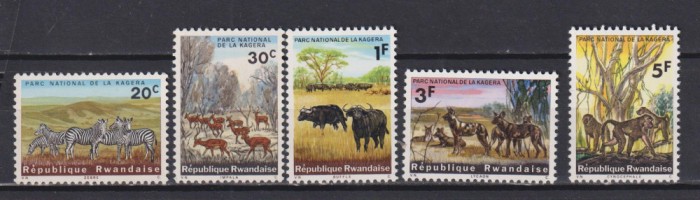 RUANDA 1965 FAUNA MI. 105-106-108-109-110 MNH