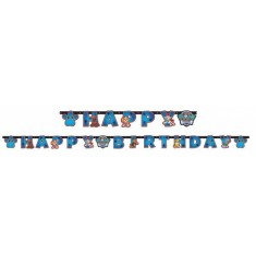 Banner litere Happy Birthday Patrula Catelusilor 237 cm