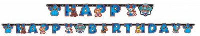 Banner litere Happy Birthday Patrula Catelusilor 237 cm foto