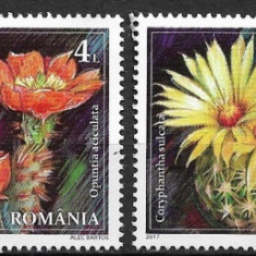 C2147 - Romania 2017 - Flori de cactus 4v.neuzat,perfecta stare