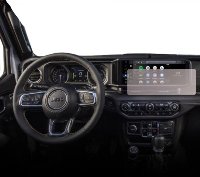 Folie Protectie Navigatie Jeep Wrangler 4xe 2023+, Duragon, protectie Display Navigatie, silicon Mat, Anti-zgarieturi, Anti-amprenta, kit instalare foto