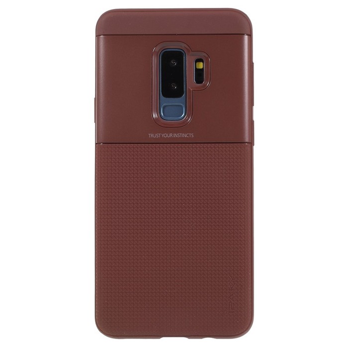 Husa samsung galaxy s9 plus ipaky elegant grid design tpu hybrid maro