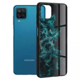 Cumpara ieftin Husa Samsung Galaxy A12 Antisoc Personalizata Nebuloasa Albastra Glaze