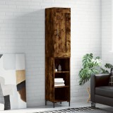 Cumpara ieftin Dulap &icirc;nalt, stejar fumuriu, 34,5x34x180 cm, lemn prelucrat