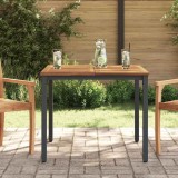 VidaXL Mese de exterior Natural și negru 90 x 90 x 75 cm