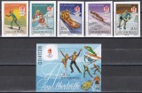 Ungaria 1991 - J.O. de iarnă - Albertville, Serie + Colita NDT, Tiraj 4500, MNH, Nestampilat