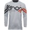 Tricou enduro motocross THOR Pulse Cube Light Gray Red Orange