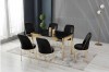 SET MASA EXTENSIBILA 4 SCAUNE LUX CULOARE NEGRU