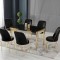 SET MASA EXTENSIBILA 4 SCAUNE LUX CULOARE NEGRU